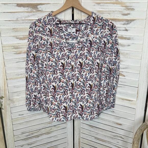 UNTUCKIT Women's XL Annika Rayon Floral Paisley Top Blouse Summer Multicolor - Picture 10 of 10